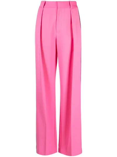 Area Crystal Embellished Trouser In Pink