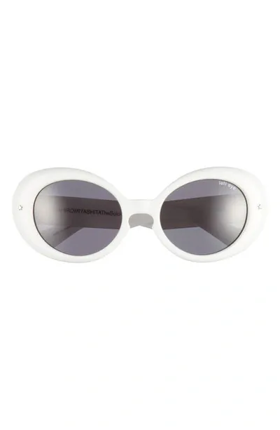 Takahiromiyashita The Soloist Kurt Oval Sunglasses In White