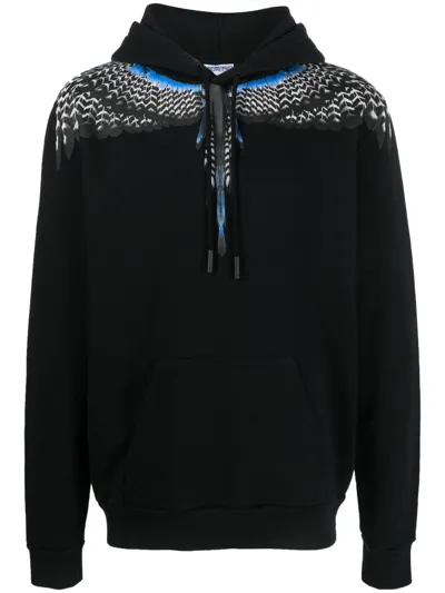 Marcelo Burlon County Of Milan Grizzly Wings Regular Hoodie In Black