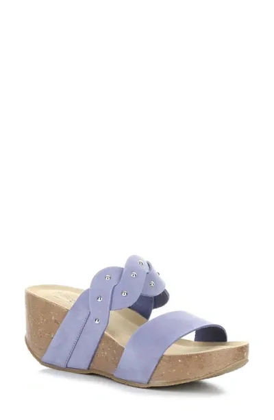 Bos. & Co. Larnio Platform Wedge Sandal In Lilac Nubuck