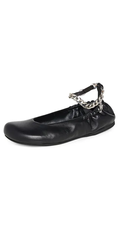 Jw Anderson Charm Ballerina Shoes In Black