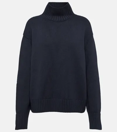 Loro Piana Parksville Cashmere Turtleneck Sweater In W0ns Ocean Depths