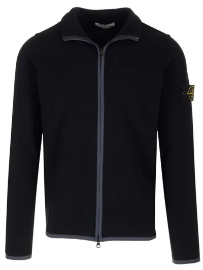 Stone Island Zip In Black