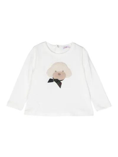 Il Gufo Baby Appliqué Cotton Jersey T-shirt In White