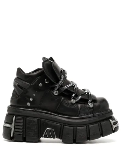 Vetements Black New Rock Edition Platform Sneakers