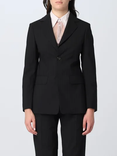 Mm6 Maison Margiela Black Viscose Blend Blazer