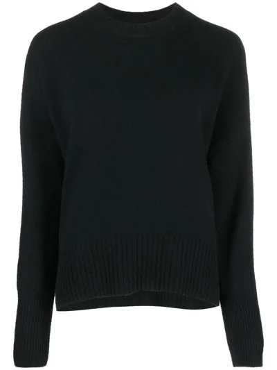 Allude Crew Neck Cashmere Sweater In Schwarz