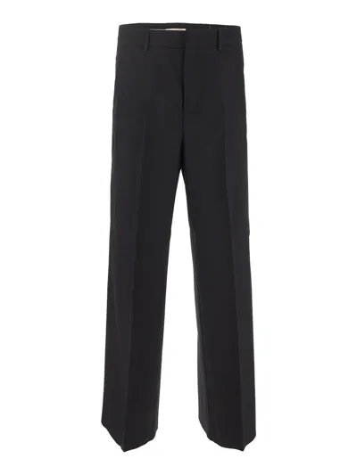 Valentino Wide-leg Trousers In Gray