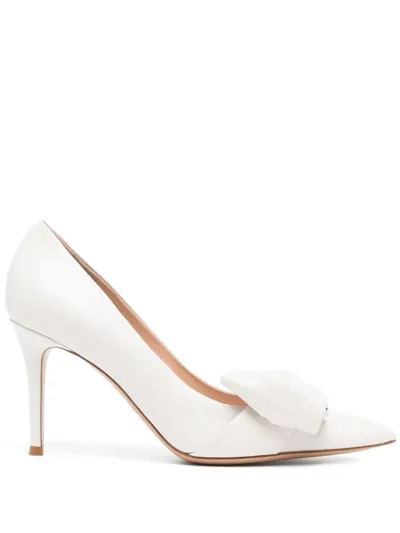 Gianvito Rossi Safira 90mm Leather Pumps In White