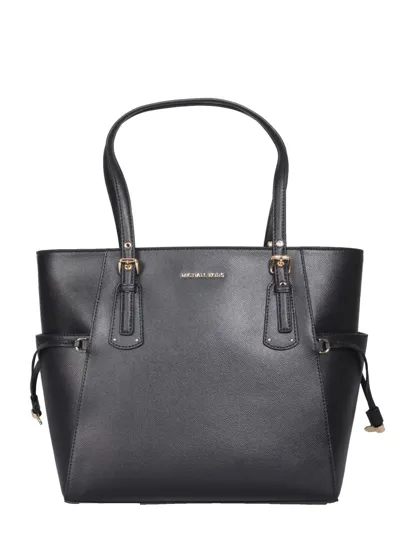 Michael Michael Kors Voyager Small Tote Bag In Black