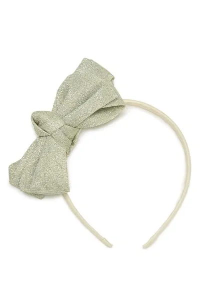 Capelli New York Kids' Shimmer Bow Headband In Ivory