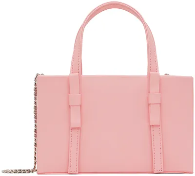 Kara Ssense Exclusive Pink Midi Bow Bag In Light Pink