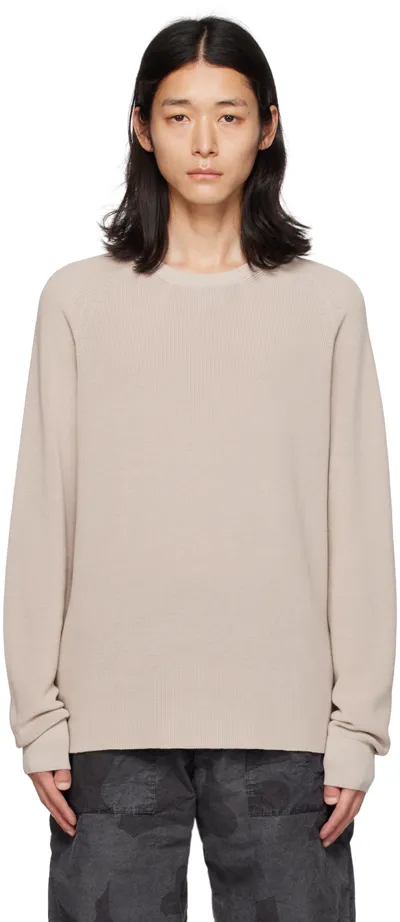 Casey Casey Beige Rib Stitch Sweater In Concrete