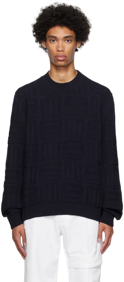 Ambush Navy Monogram Sweater In Salute