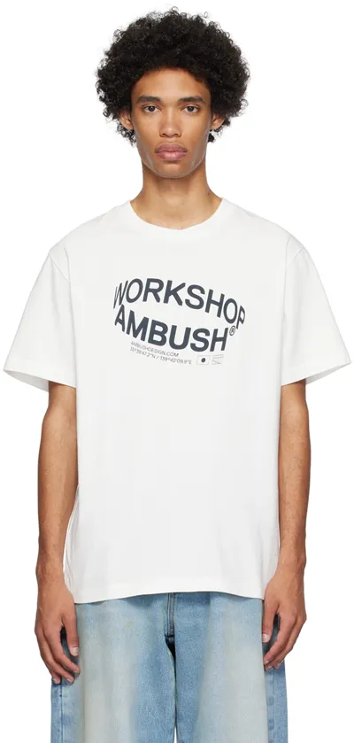 Ambush Workshop Logo T-shirt In Off White Black