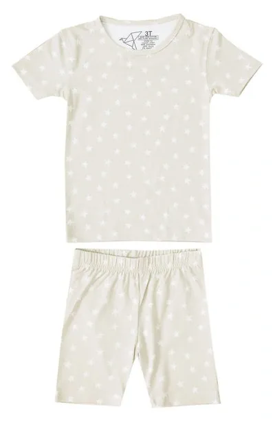 Copper Pearl Babies'  Kids' Twinkle Fitted Two-piece Short Pajamas In Open White