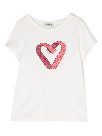 Lanvin Enfant Kids' Graphic-print Cotton T-shirt In White