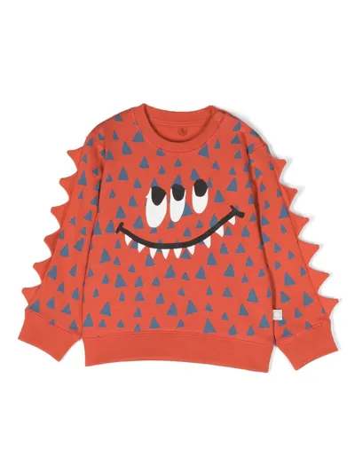 Stella Mccartney Babies' Graphic-print Cotton Sweatshirt In Orange