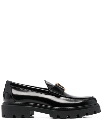 Tod's Loafers In Black Semi-shiny Leather