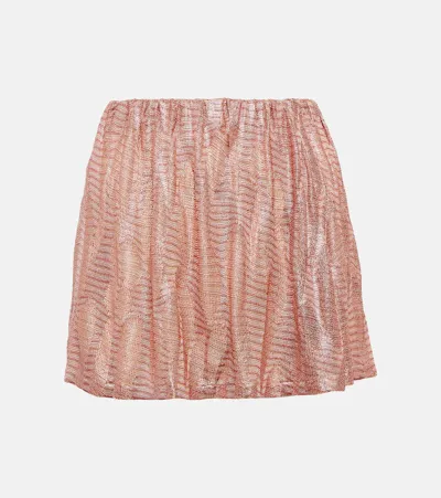 Missoni Jacquard Miniskirt In Pink