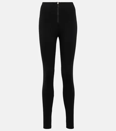 Alaïa Zip-front Leggings In Black