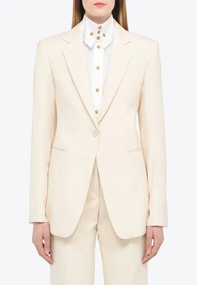 Sportmax Anselmo Classic Jacket In Ivory