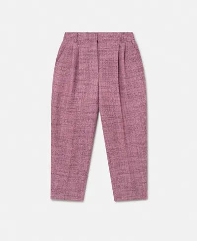 Stella Mccartney Cropped Pleated Trousers In Pink