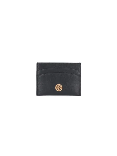 Tory Burch Logo Card Holder In Black  