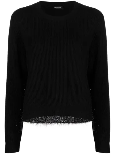 Fabiana Filippi Glitter-detail Knitted Top In Black