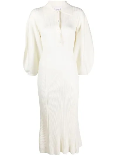 Chloé Kintted Midi Dress In White