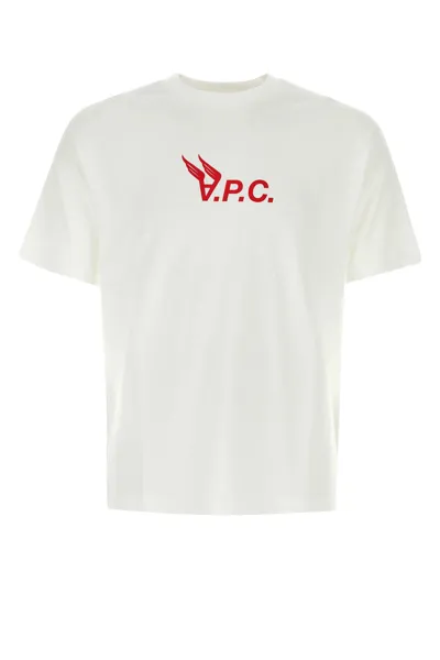 Apc Hermance Logo-print Cotton T-shirt In White