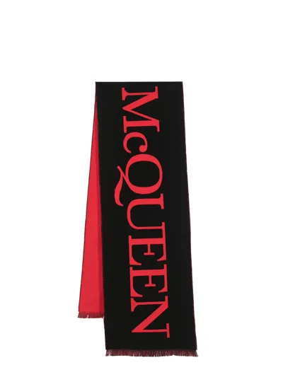 Alexander Mcqueen Scarf In Black