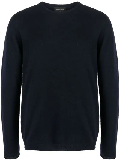 Roberto Collina Fine-knit Cashmere Sweatshirt In Blue