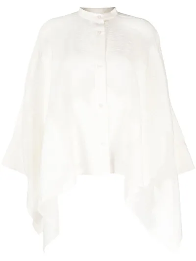 La Doublej Layered Laced Shirt In Weiss