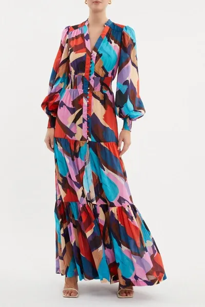 Rebecca Vallance Magdalena Maxi Dress In Print