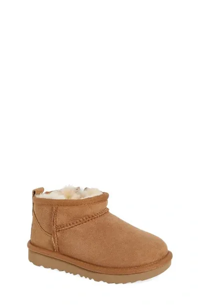 Ugg (r) Kids' Classic Ultra Mini Water Resistant Boot In Chestnut