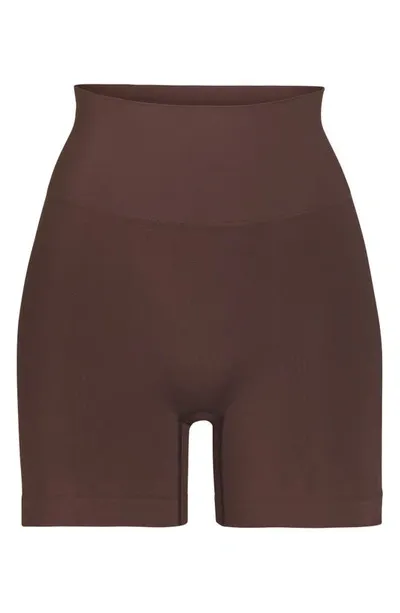 Skims Beige Soft Smoothing Shorts In Cocoa