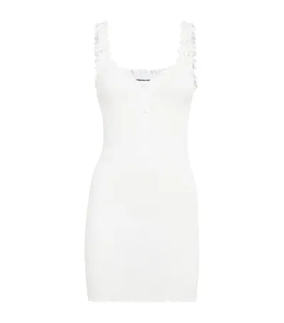 Alexander Wang Cotton Button-front Mini Dress In White