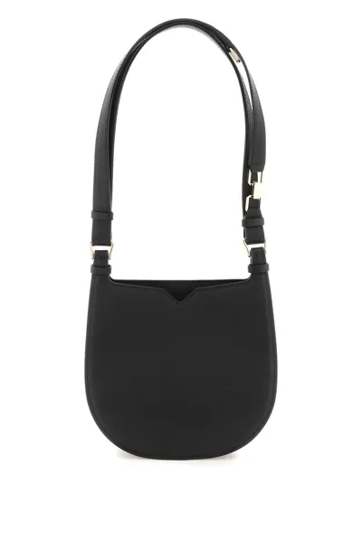 Valextra 'weekend' Hobo Bag Mini In Black