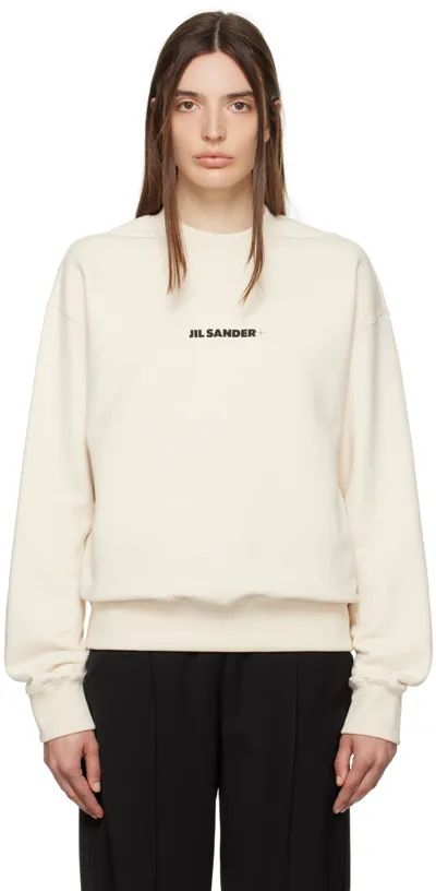 Jil Sander Off-white Oversized Sweatshirt In 279 Dune