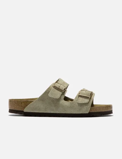 Birkenstock Arizona Soft Footbed Slides In Beige