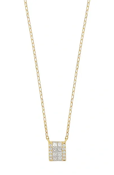 Bony Levy Gatsby Diamond Square Pendant Necklace In 18k Yellow Gold