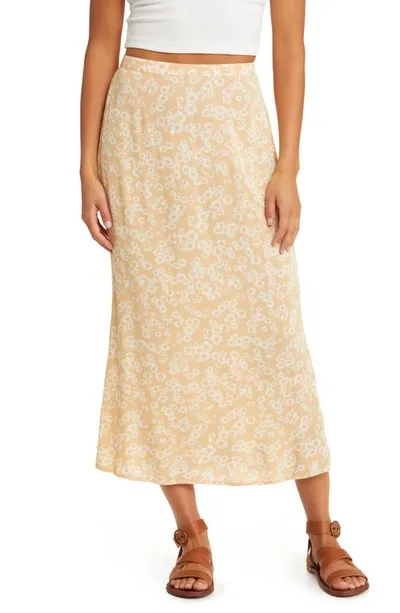 Rip Curl Surf Session Floral Woven Skirt In Sand