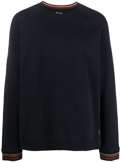 Paul Smith Contrasting-trim Detail Sweatshirt In Blue