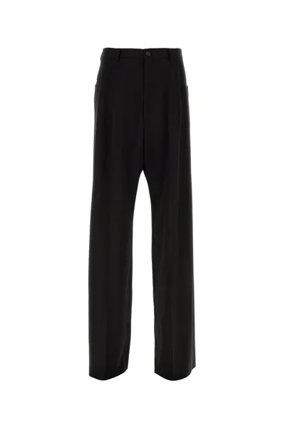 Balenciaga Wool Trousers In Black