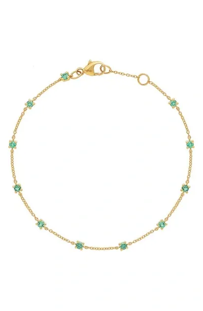 Bony Levy El Mar Station Bracelet In 18k Yellow Gold - Emerald