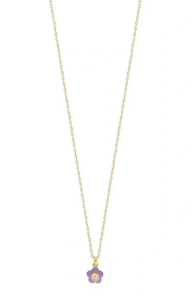 Bony Levy Kids' Flower Diamond Pendant Necklace In 18k Yellow Gold