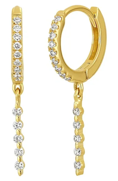 Bony Levy Liora Pavé Diamond Drop Hoop Earrings In 18k Yellow Gold