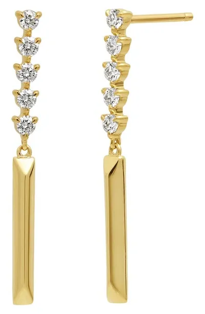 Bony Levy Aviva Diamond Bar Linear Earrings In 18k Yellow Gold