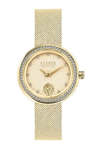 Versus Lea Crystal Watch, 35mm In Gold